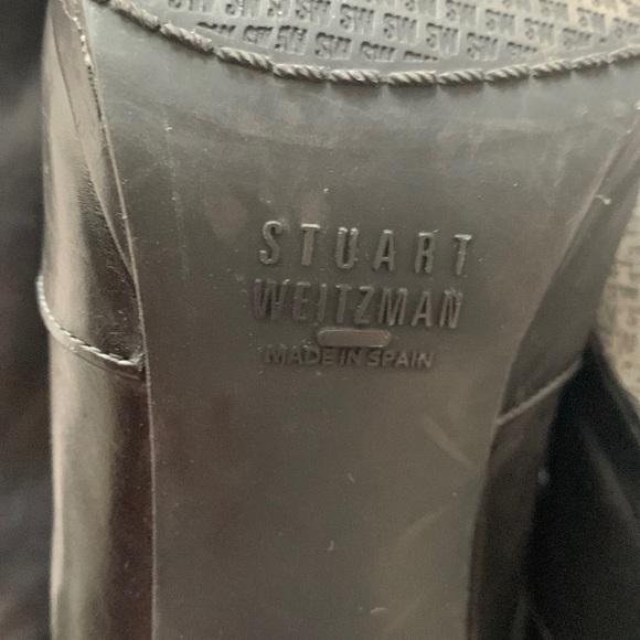 Stuart Weitzman black leather and calf hair over the knee boots size 8.5 - Picture 7 of 16